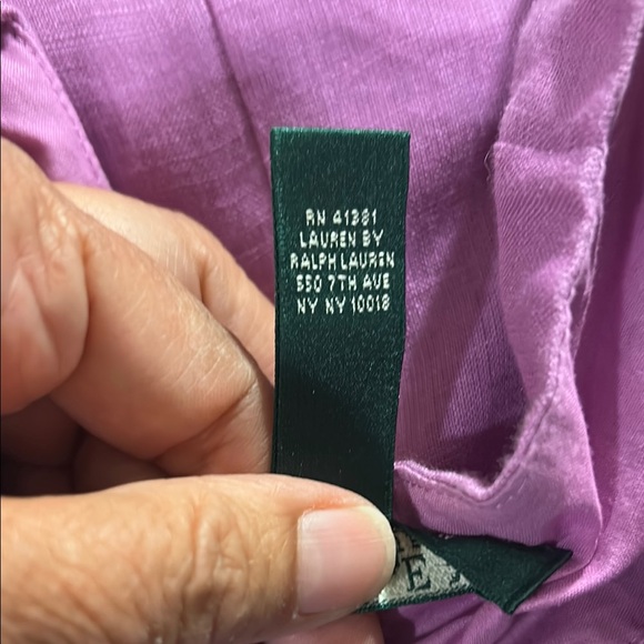 Ralph Lauren Purple A-Line Pleated Skirt Size 14 100% Linen Lined Side Zip NWT! - Picture 9 of 11